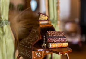 Venetian dollhouse desk detail photo Jenna Bascom