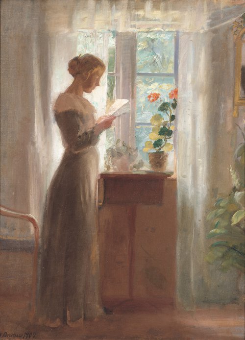 Anna Ancher (Danish, 1859–1935) Young Girl Reading a Letter