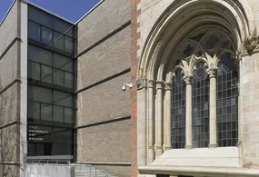 View of entrance to the Yale University Art Gallery. Photo: Christopher Gardner