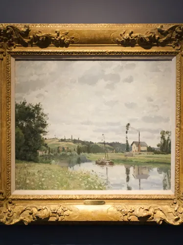 Camille Pissarro (French, 1830–1903)⁠ _Fabrique au bord de l'Oise, Epluches