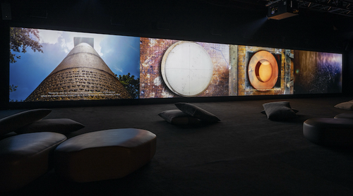 Installation photograph of Rohini Devasher's One Hundred Thousand Suns