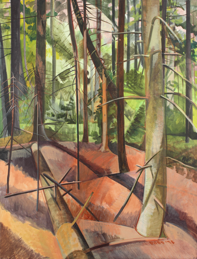 Lois Dodd, NATURAL ORDER, 1978, OIL ON LINEN HALL COLLECTION