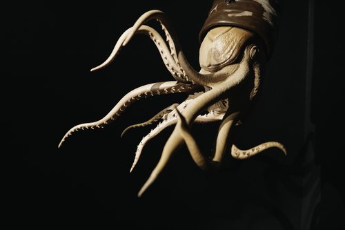 Giant Squid in Six Extinctions exhibition