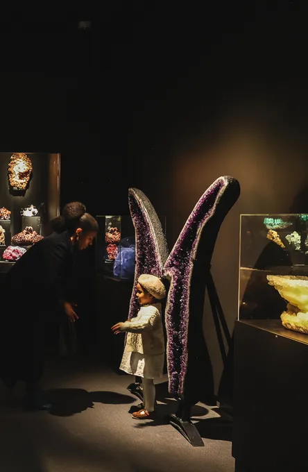 Little girl with amethyst angel wings