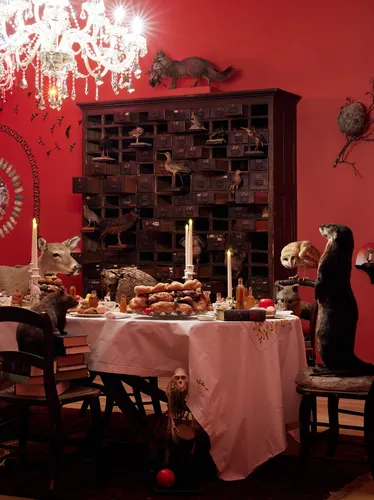 Jennifer Angus:The Golden Hour -  Dinner Party