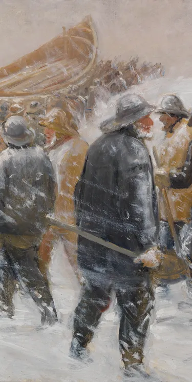 Michael Ancher (Danish, 1849–1927) Sketch for Taking the Lifeboat Through the Dunes