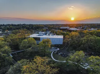 Sunset at the Bruce Museum